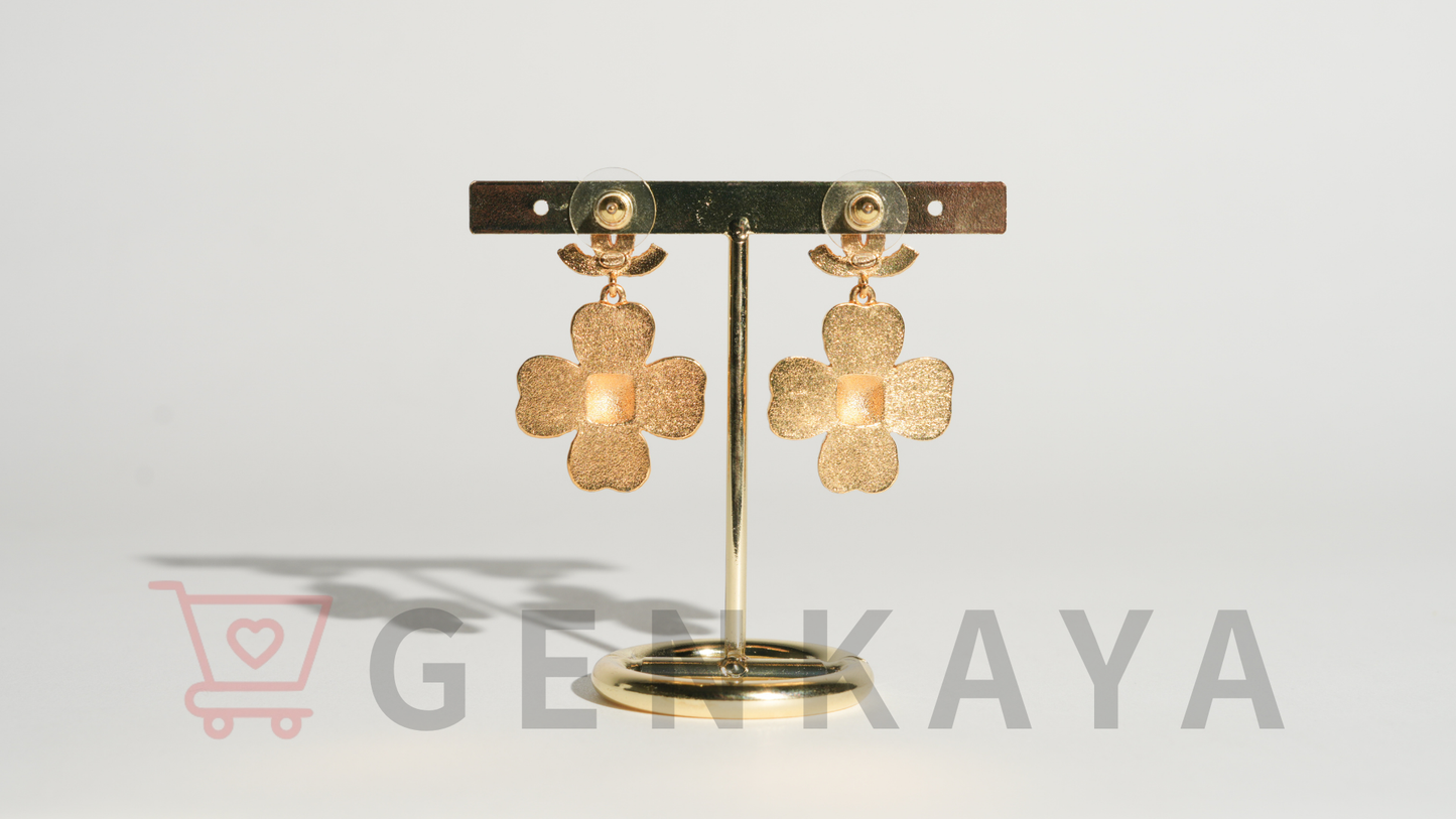 CHANEL ココマーク L23K ピアス(両耳用) ピンク×ゴールド