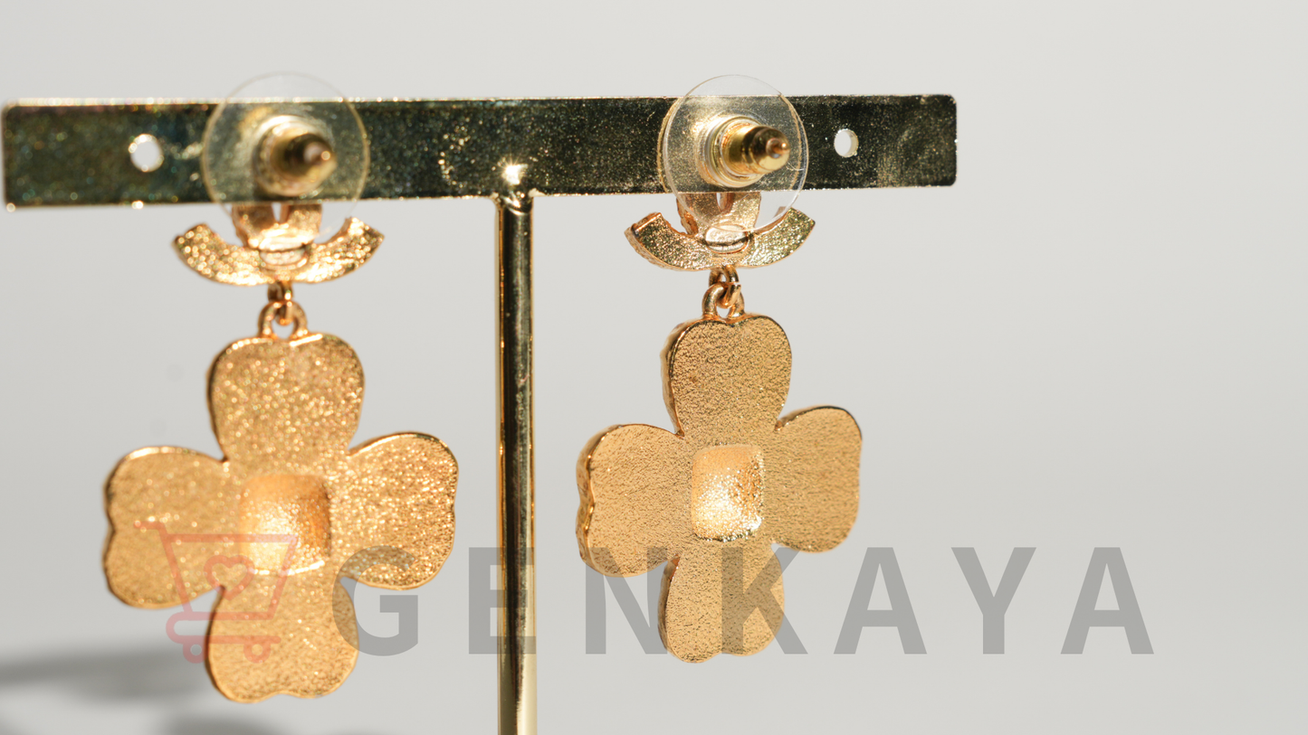 CHANEL ココマーク L23K ピアス(両耳用) ピンク×ゴールド