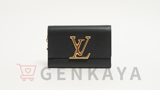 LOUIS VUITTON トリヨン ポルトフォイユカプシーヌ M83474 ノワール コンパクトウォレット RFID反応あり