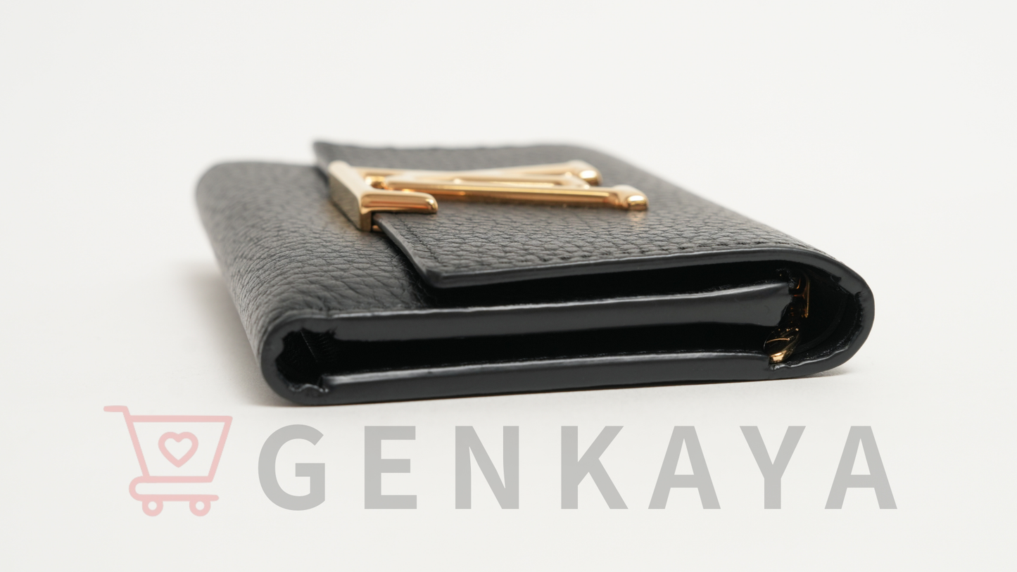 LOUIS VUITTON トリヨン ポルトフォイユカプシーヌ M83474 ノワール コンパクトウォレット RFID反応あり