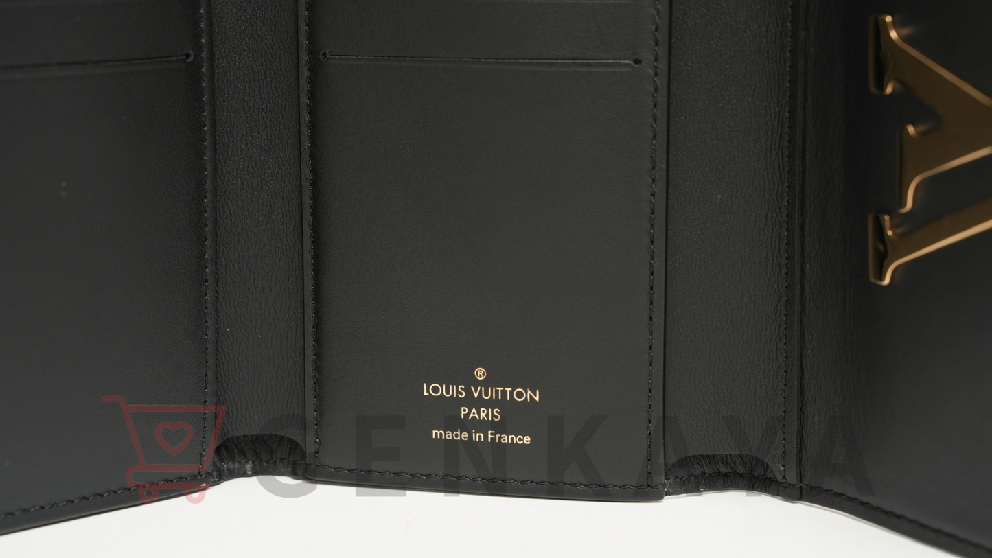 LOUIS VUITTON トリヨン ポルトフォイユカプシーヌ M83474 ノワール コンパクトウォレット RFID反応あり