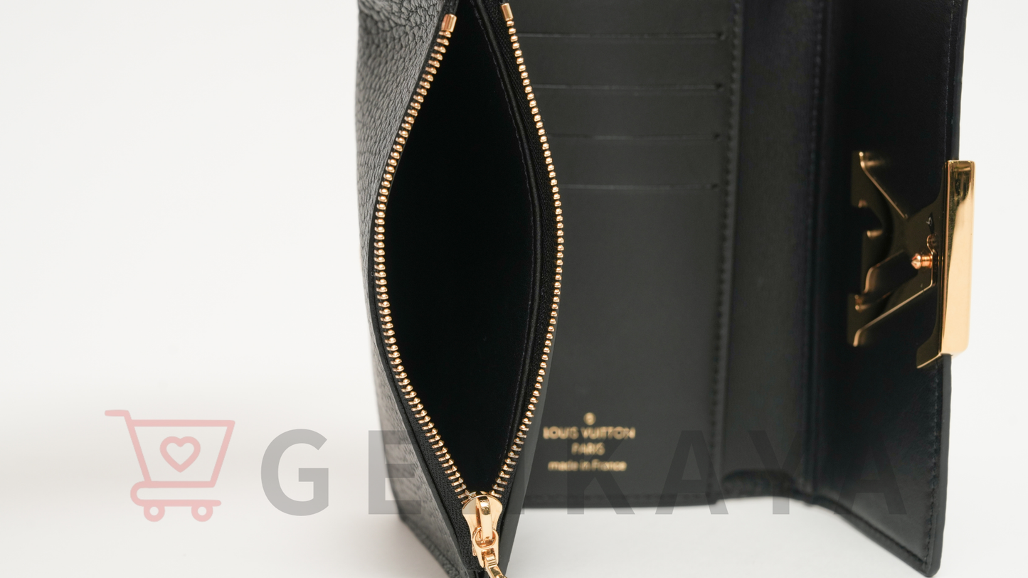 LOUIS VUITTON トリヨン ポルトフォイユカプシーヌ M83474 ノワール コンパクトウォレット RFID反応あり