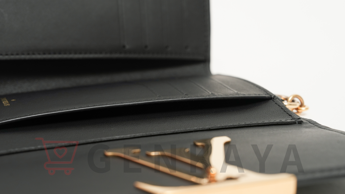 LOUIS VUITTON トリヨン ポルトフォイユカプシーヌ M83474 ノワール コンパクトウォレット RFID反応あり