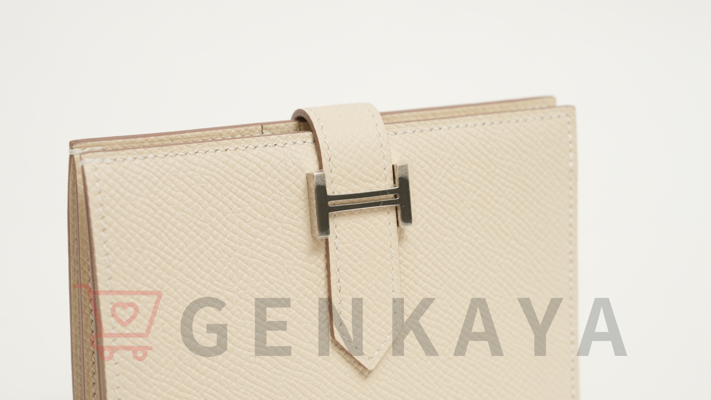 Hermès ベアンコンパクト ヴォーエプソン クレ シルバー金具 W刻印:2024年