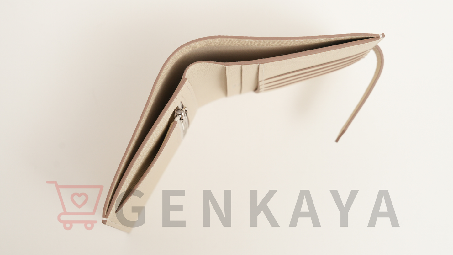 Hermès ベアンコンパクト ヴォーエプソン クレ シルバー金具 W刻印:2024年