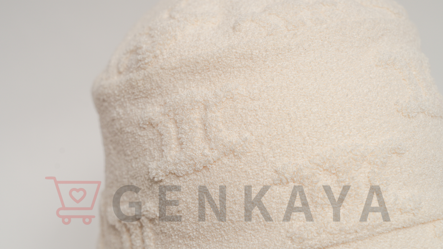 CELINE トリオンフバケット コットン×ナイロン ホワイト