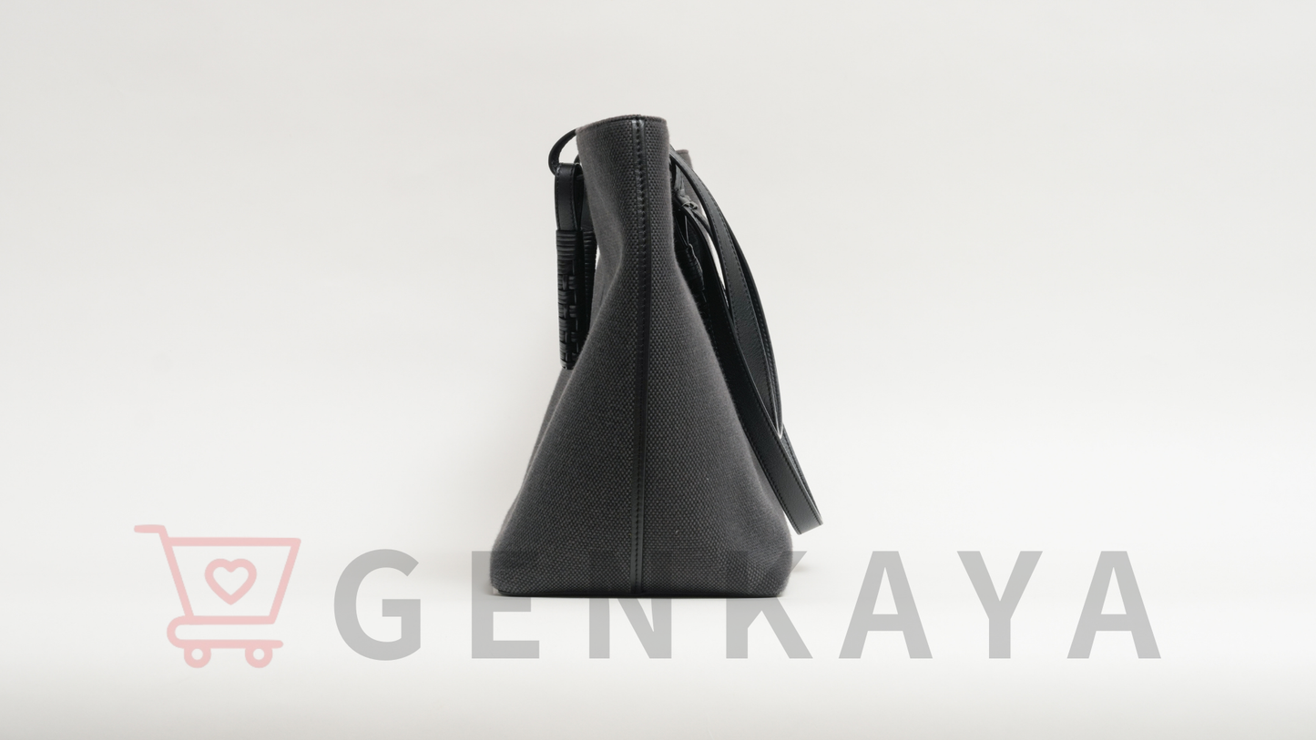 LOEWE アナグラム キャンバス×レザー 2Wayトートバッグ ブラック
