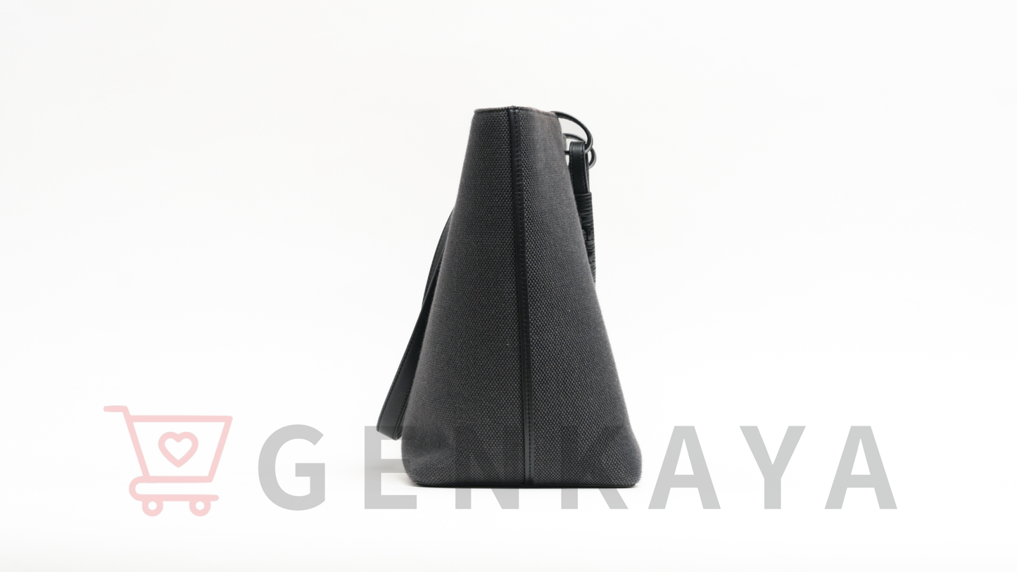 LOEWE アナグラム キャンバス×レザー 2Wayトートバッグ ブラック