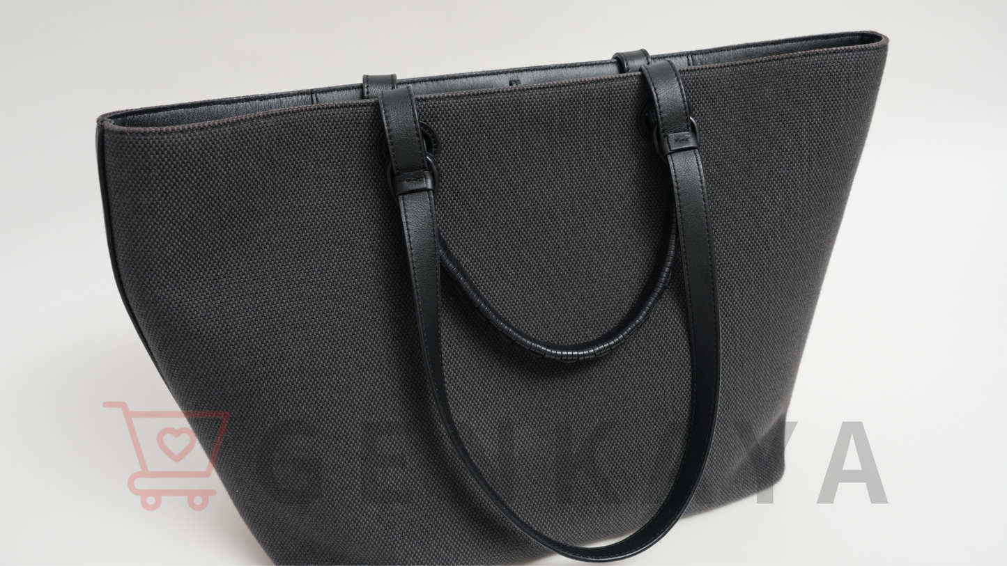 LOEWE アナグラム キャンバス×レザー 2Wayトートバッグ ブラック