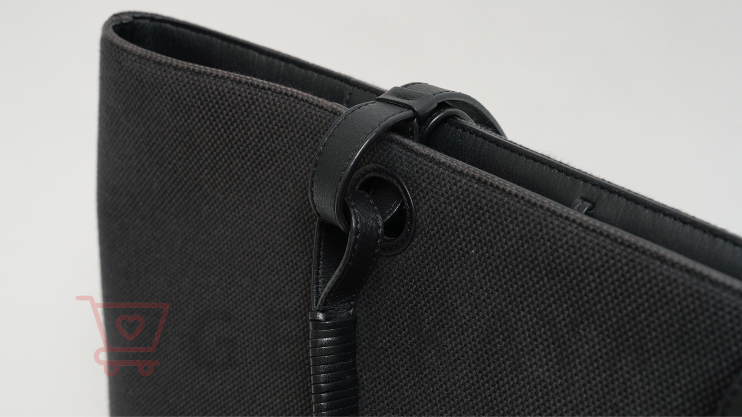 LOEWE アナグラム キャンバス×レザー 2Wayトートバッグ ブラック