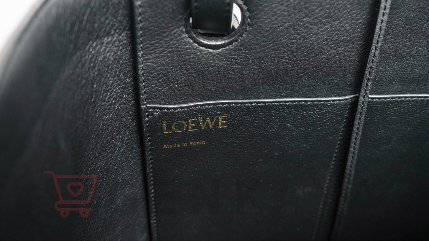 LOEWE アナグラム キャンバス×レザー 2Wayトートバッグ ブラック