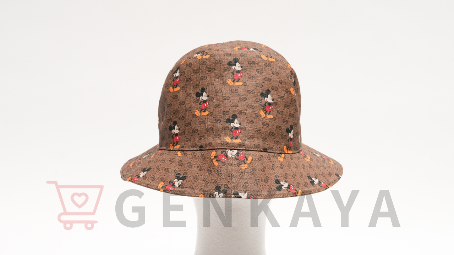 GUCCI×Disney 602978 ミッキーマウス バケットハット M 58cm ポリエステル×コットン ベージュ