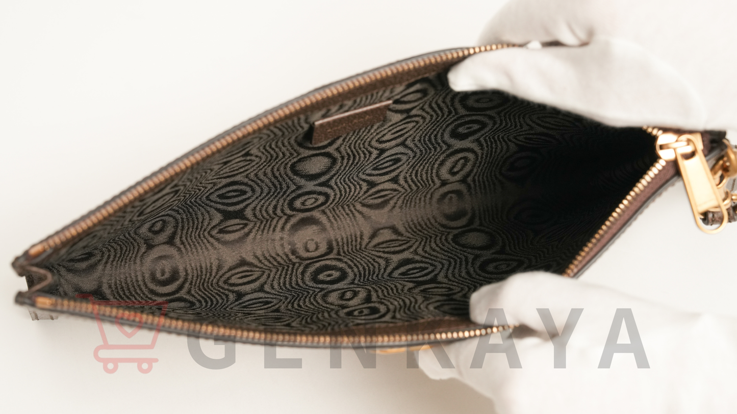 Gucci×Balenciaga ザ ハッカー プロジェクト PVCxレザー クラッチバッグ ベージュ 680382